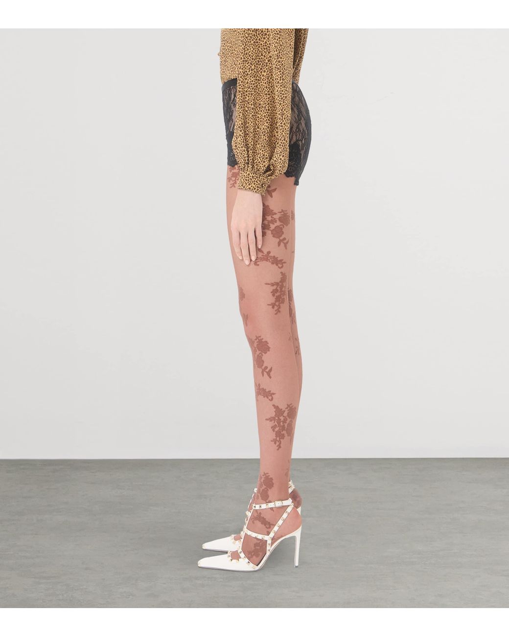 Valentino Brown Lace Shorts