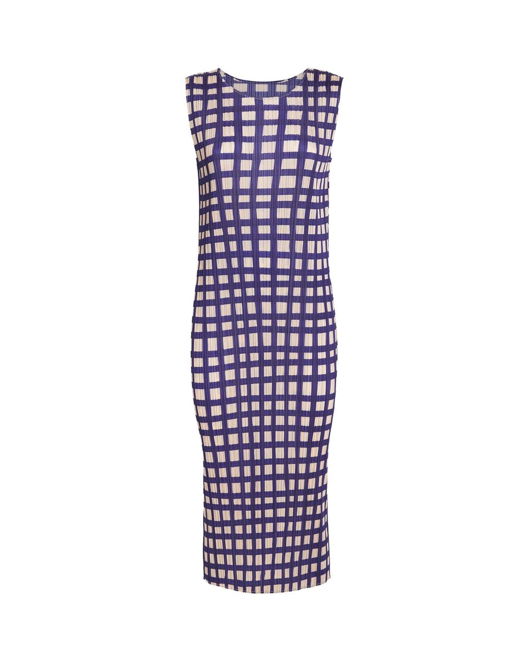 Pleats Please Issey Miyake Purple Basket Midi Dress