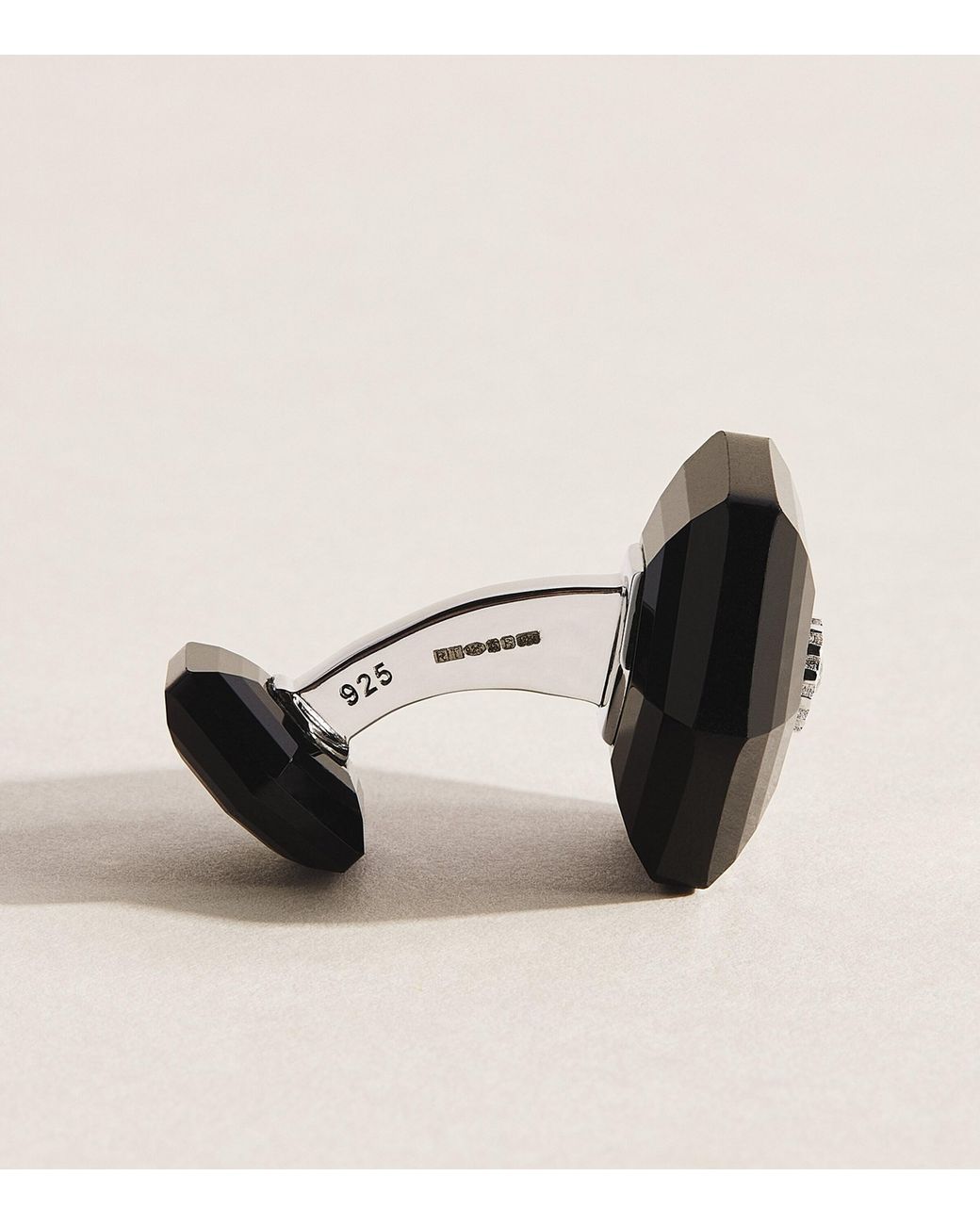 Tateossian Black Onyx And Sapphire Hexagonal Cufflinks for men