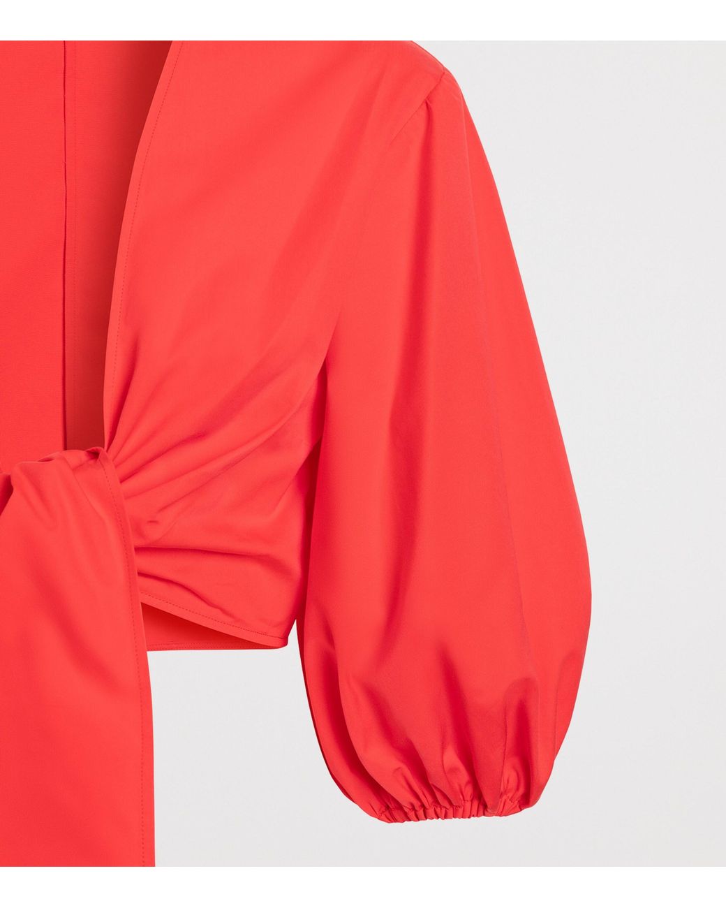 Dolce & Gabbana Red Cotton Poplin Crop Top