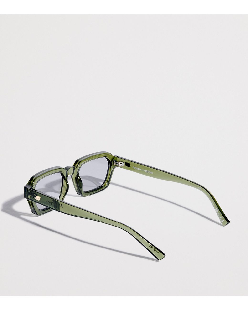 Le Specs Green Tension Rectangle Sunglasses