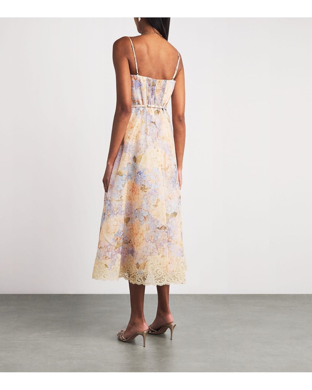 Zimmermann Natural Valiant Tucked Midi Dress