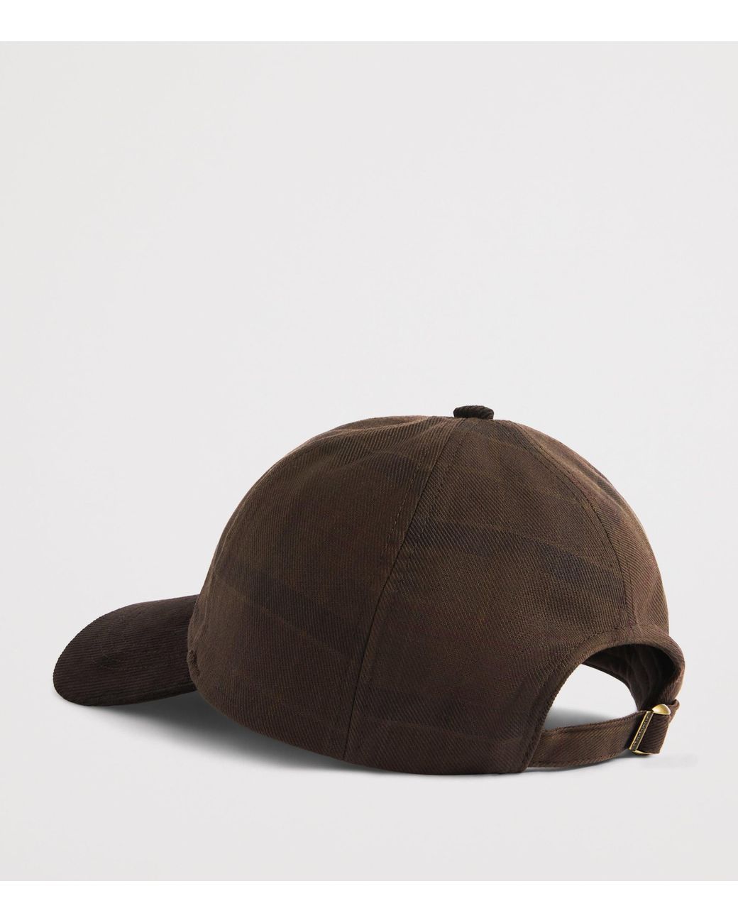 Barbour Brown Cotton Tartan Macklow Baseball Cap for men