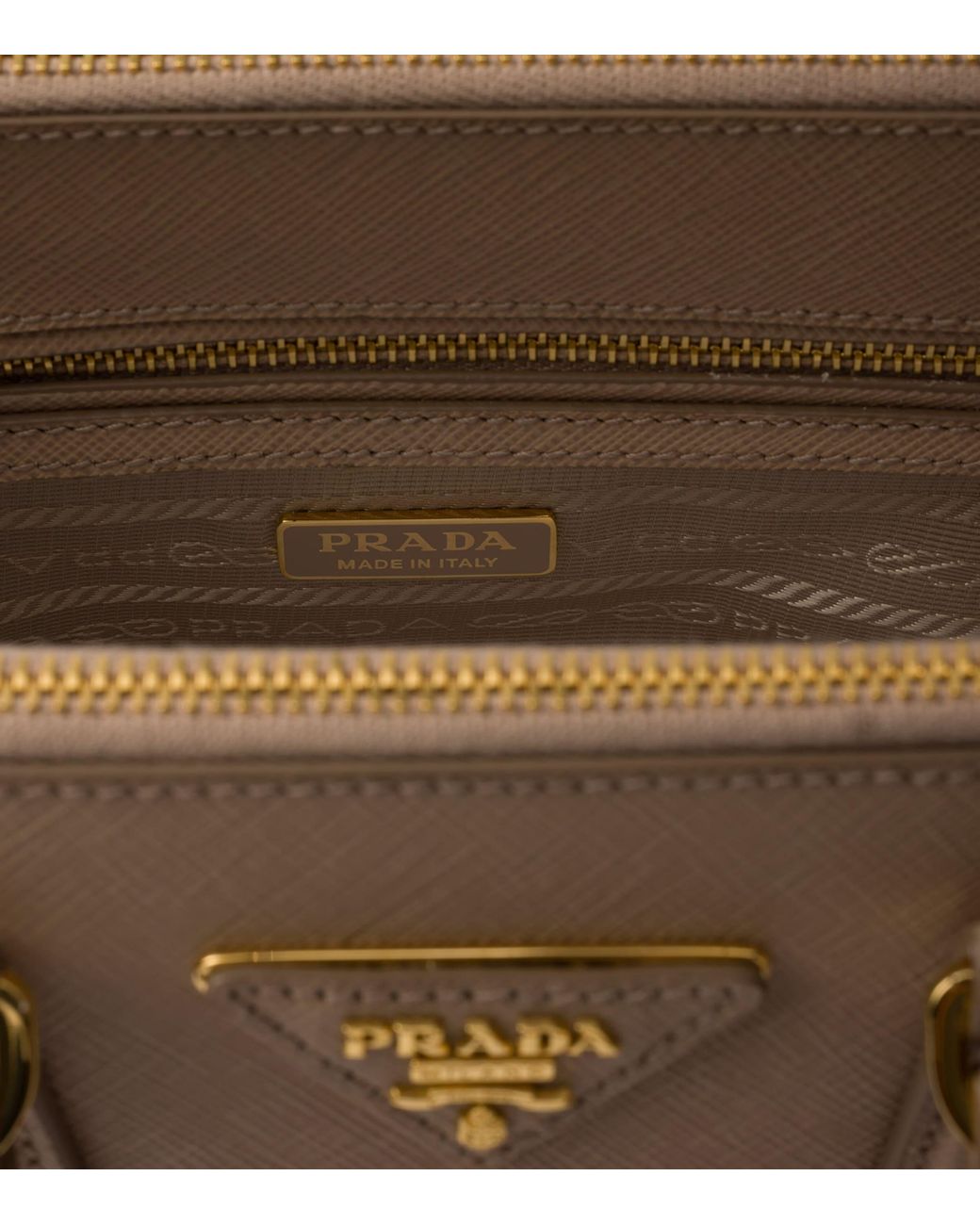 Prada Brown Mini Saffiano Leather Galleria Top-Handle Bag