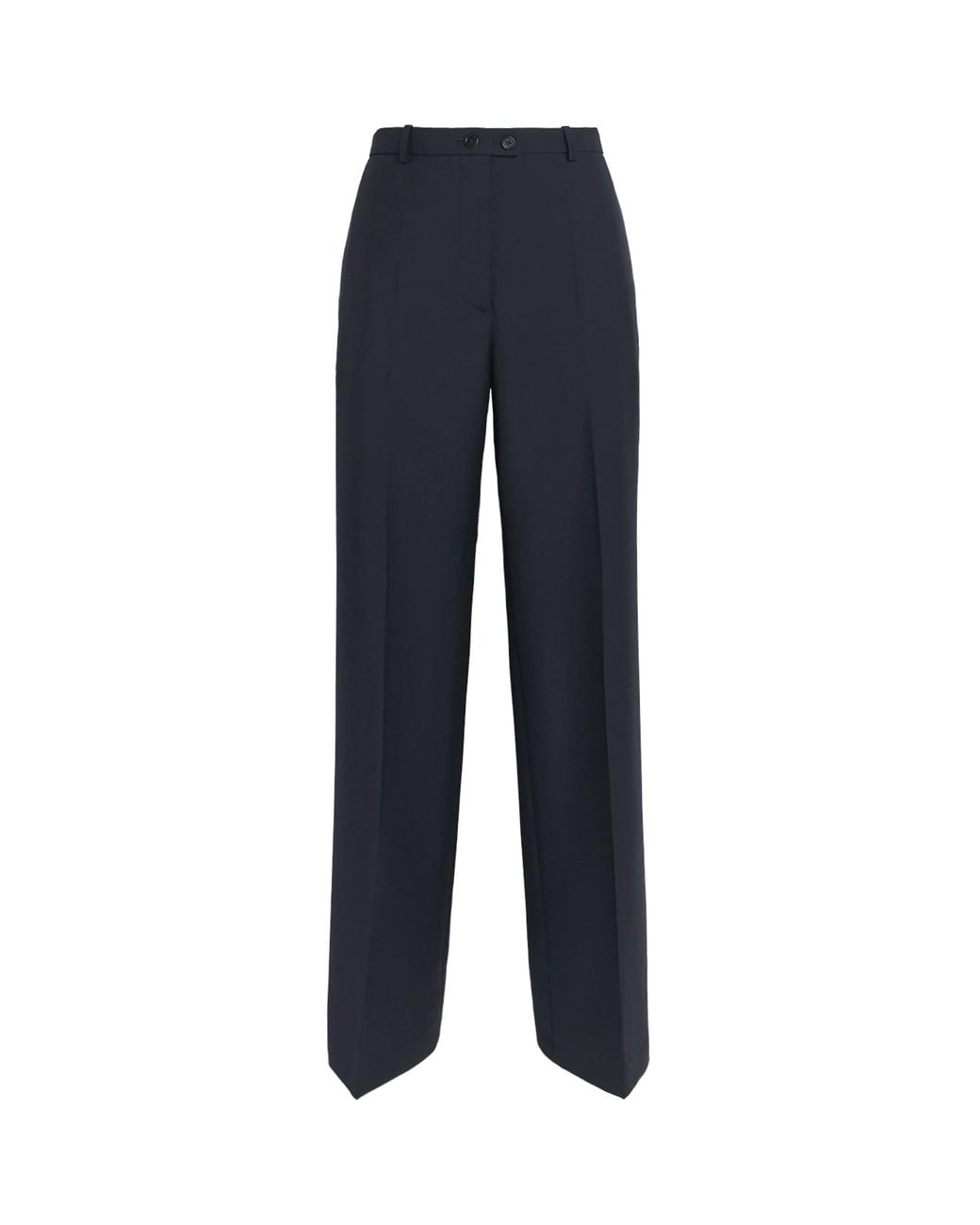 Jil Sander Blue Wool-Mohair Straight Trousers