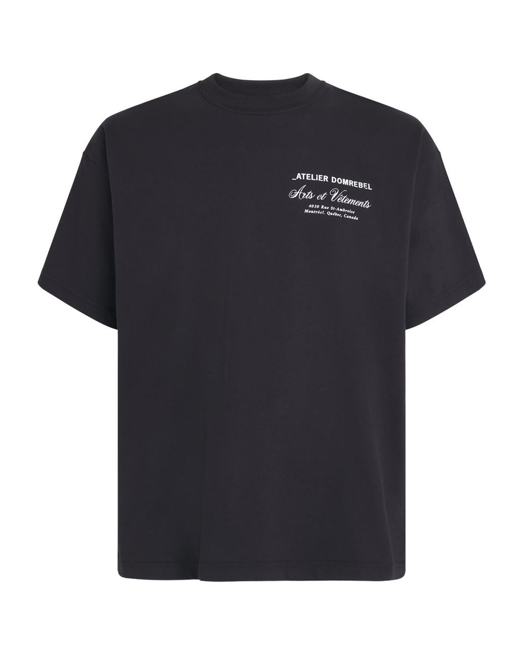 DOMREBEL Black Cotton Arts Vetements T-Shirt for men