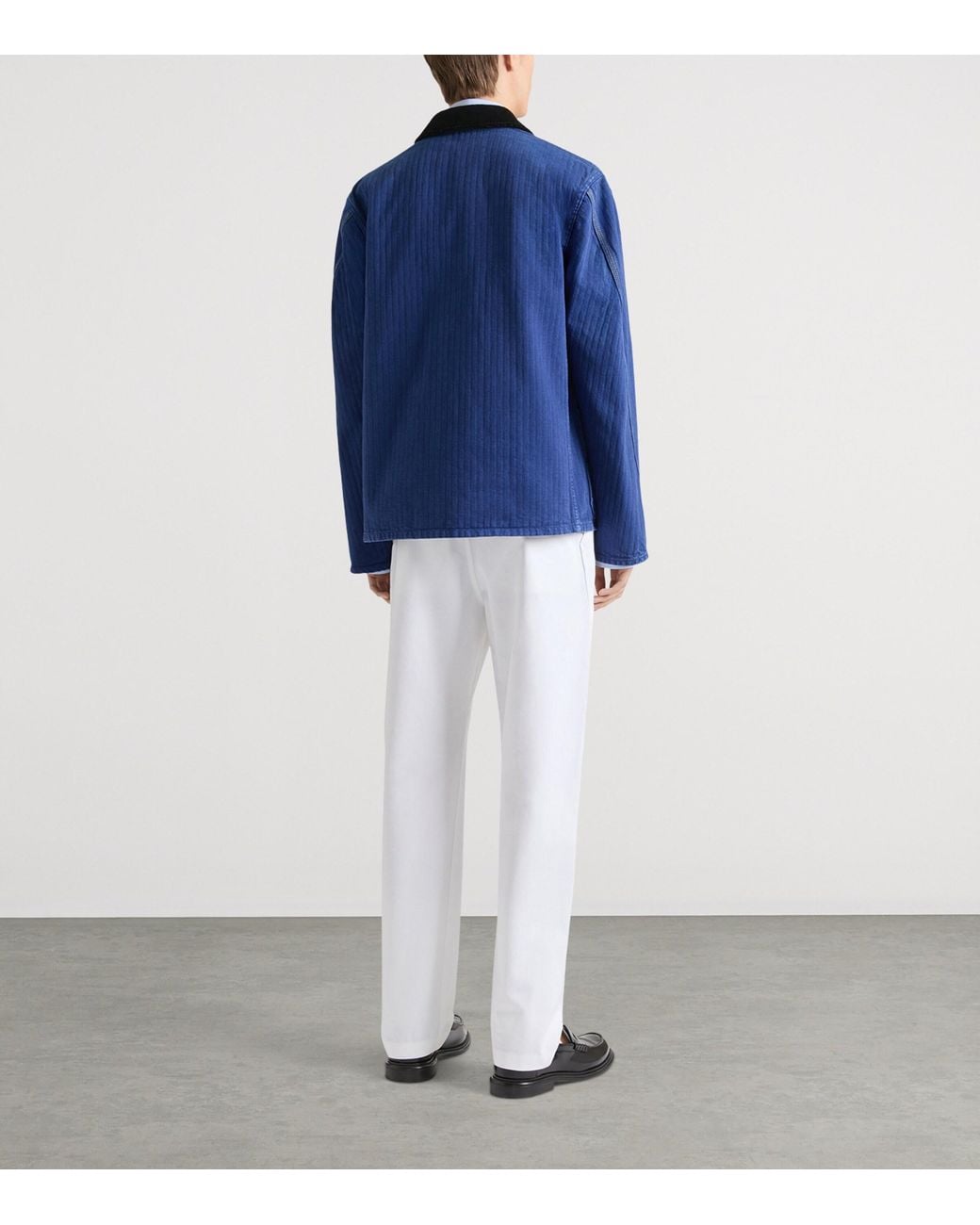 Givenchy Blue Herringbone Denim Jacket for men