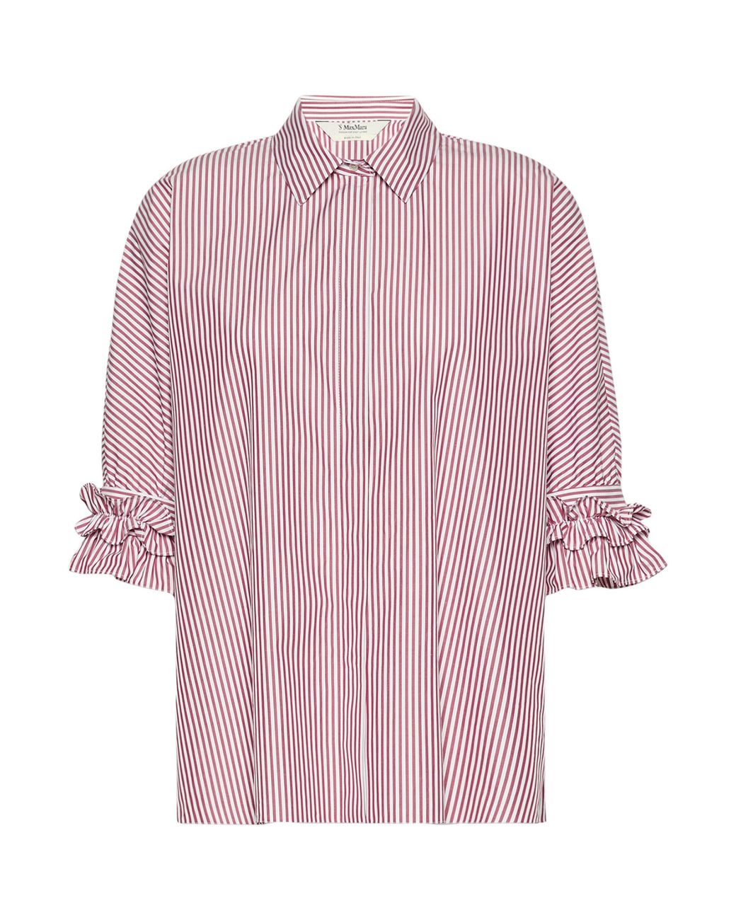Max Mara Pink Poplin Stripe Shirt