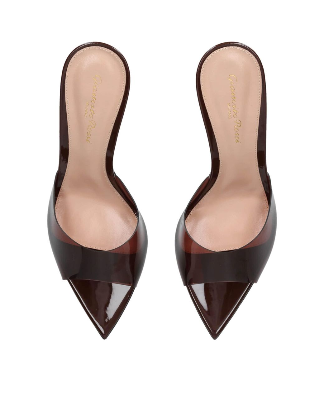 Gianvito Rossi Brown Elle Mules 85