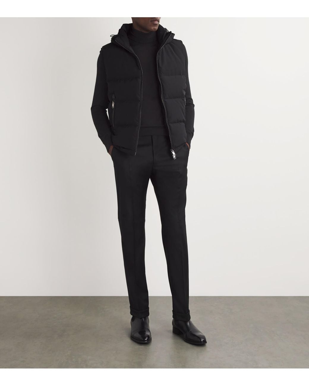 Brioni Black Cashmere-Silk Rollneck Sweater for men