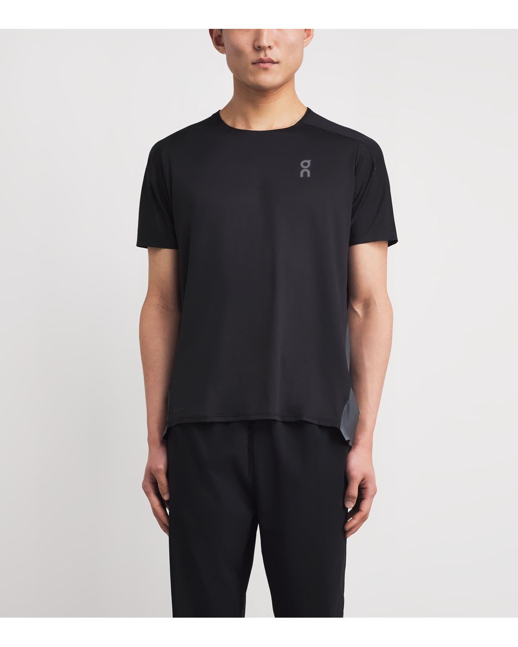 On Shoes Black Performance Running T-Shirt for men