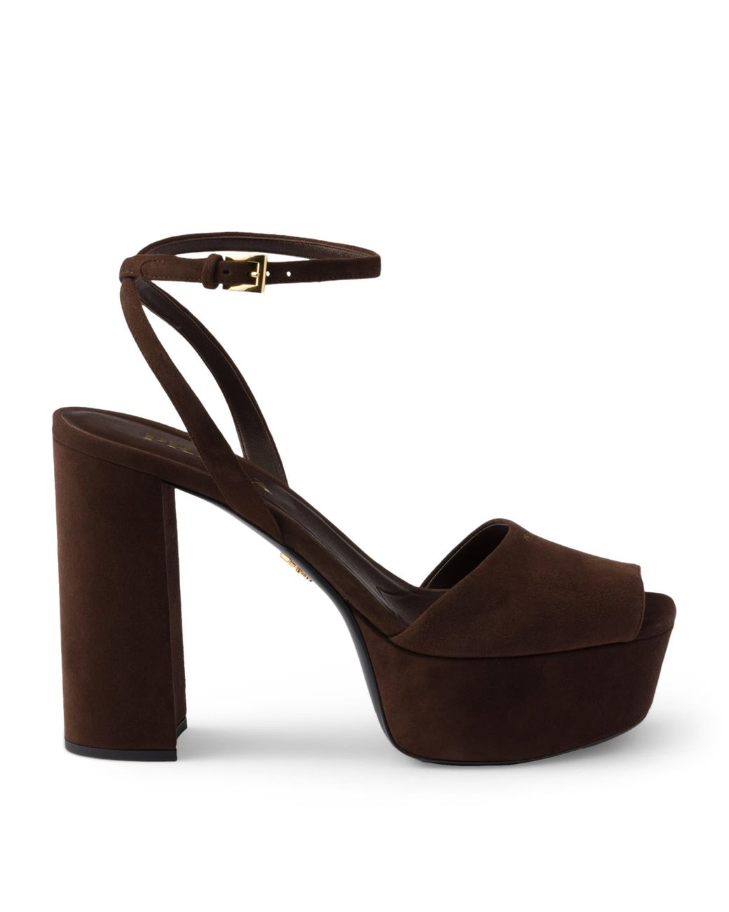 Prada Brown Suede Platform Sandals 115