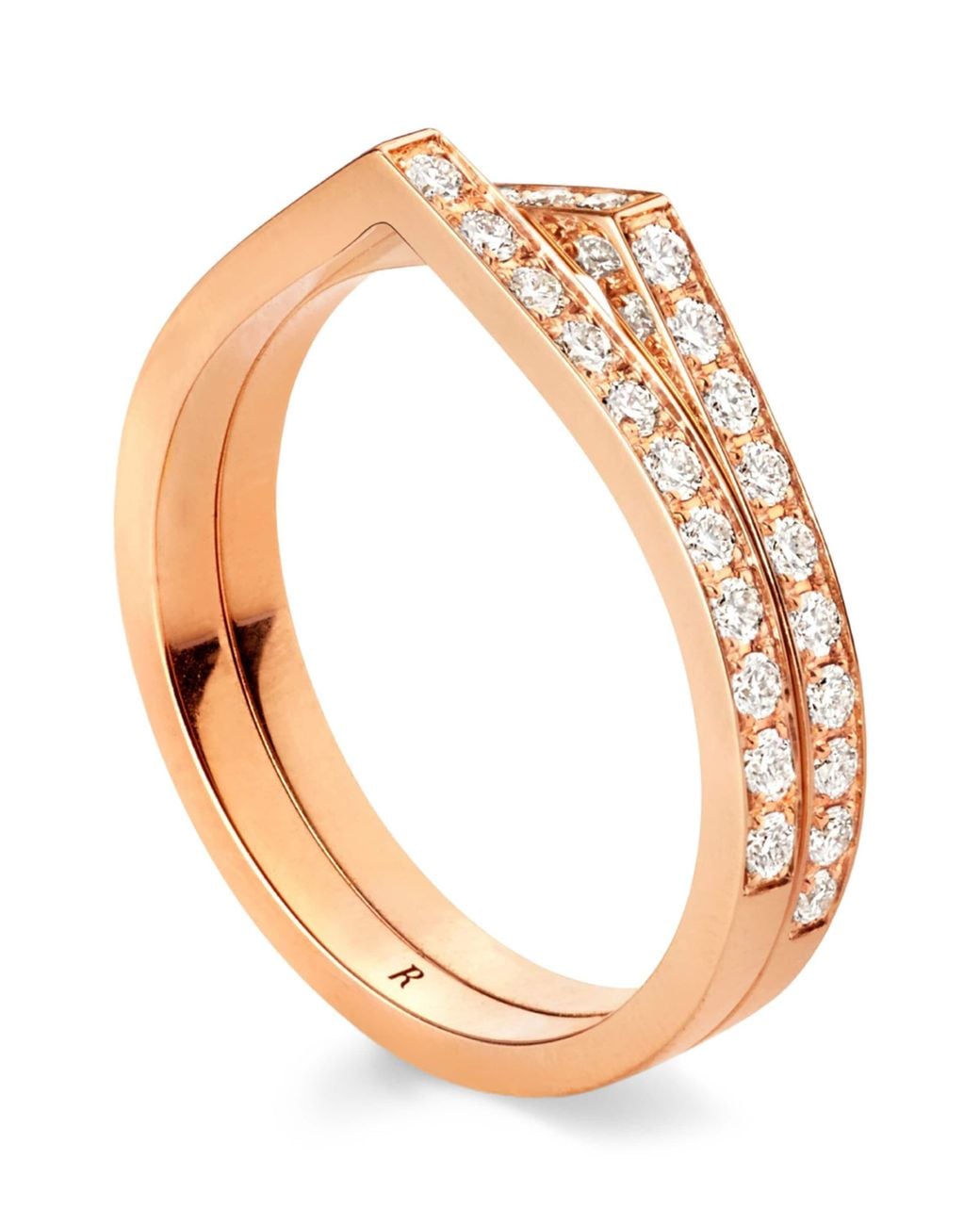 Repossi White And Diamond Antifer Ring