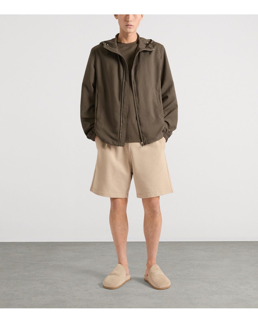 Givenchy Green Logo Embroidered Windbreaker Jacket for men