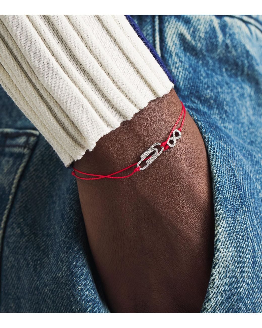 RedLine Pink And Diamond Trombone Bracelet