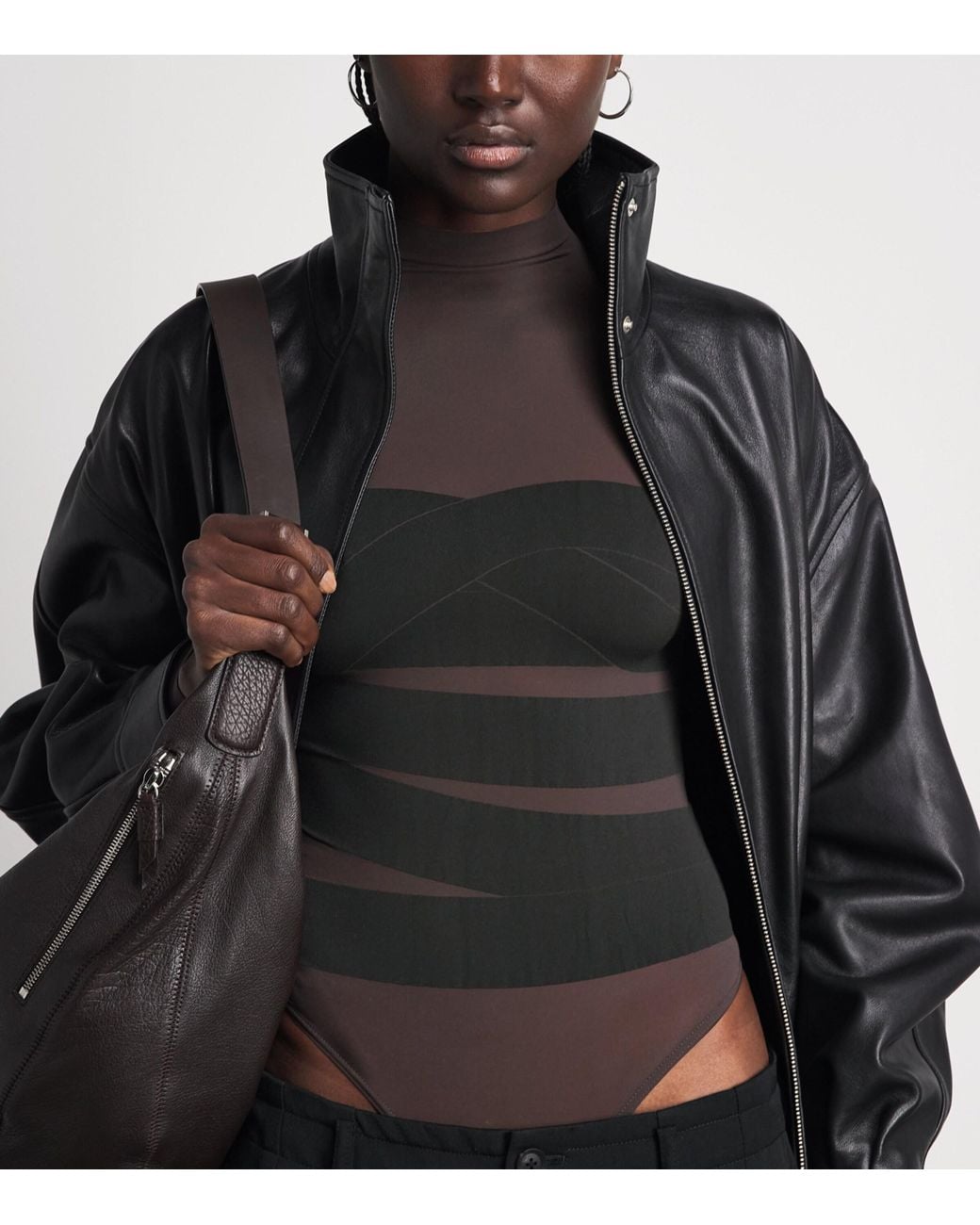 Wolford Black Infinite Wrap String Bodysuit