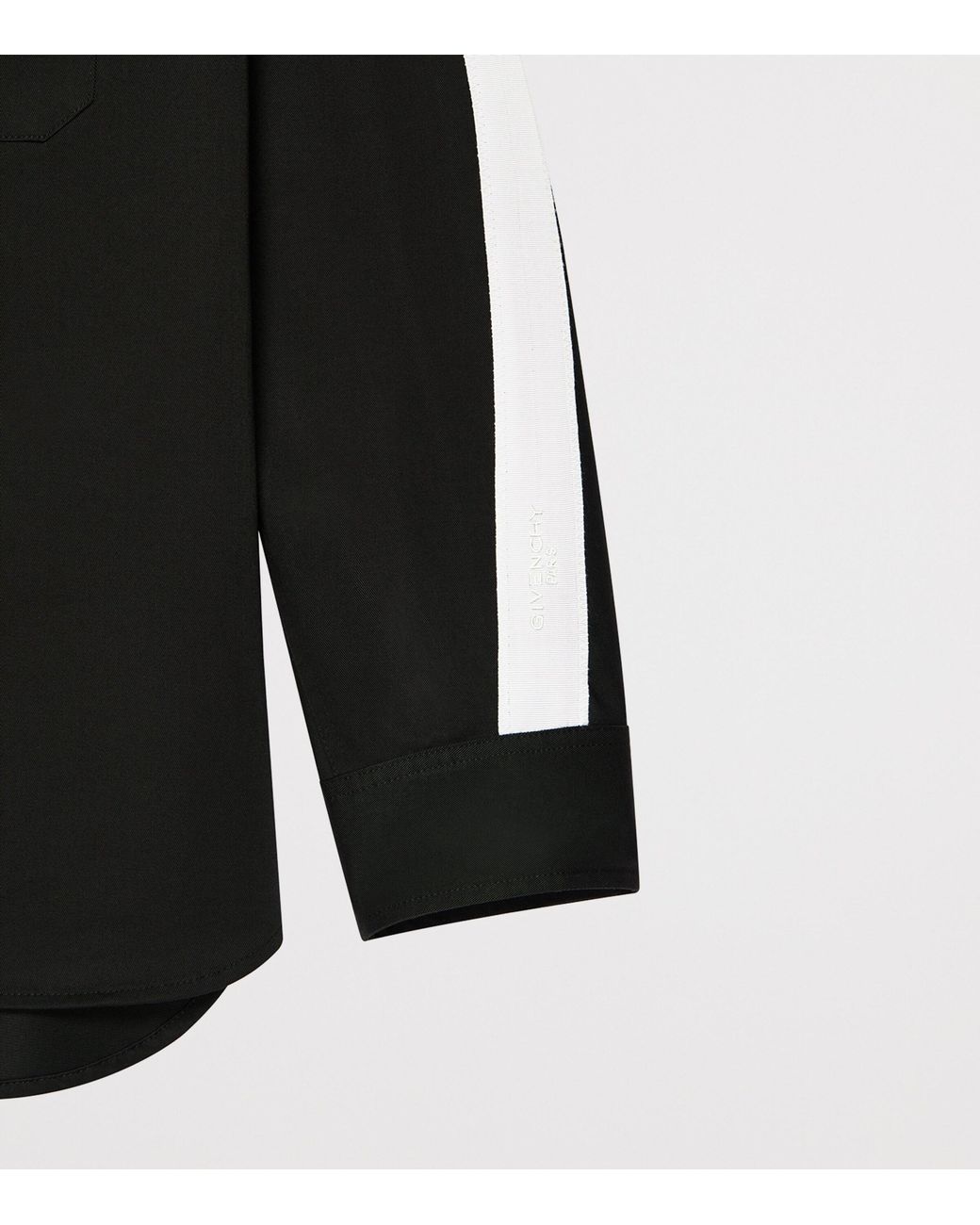 Givenchy Black Cotton Couture Seam Overshirt for men
