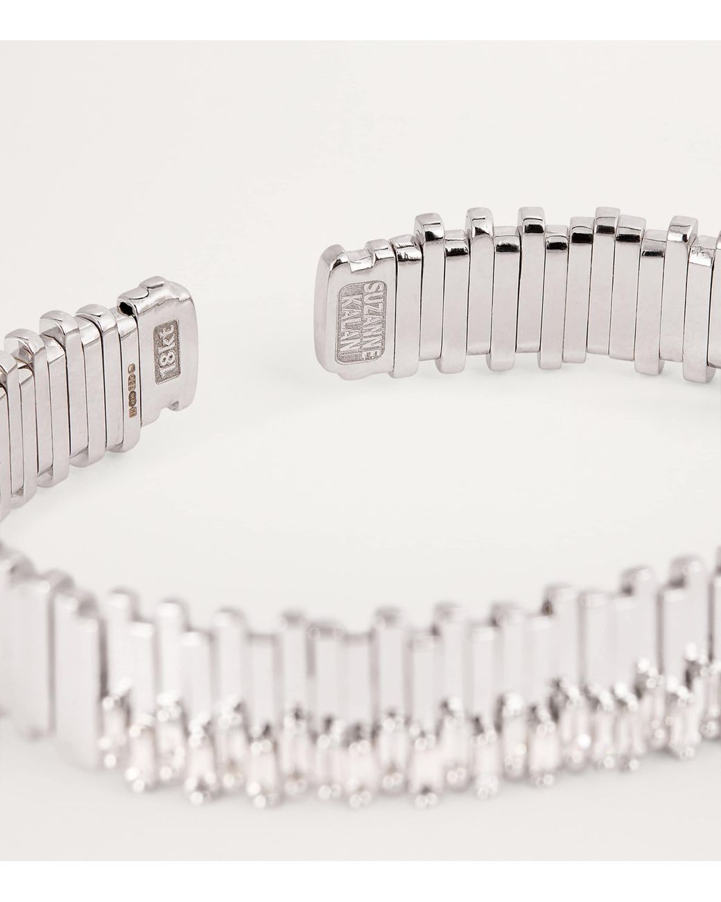 Suzanne Kalan White And Diamond Golden Bangle