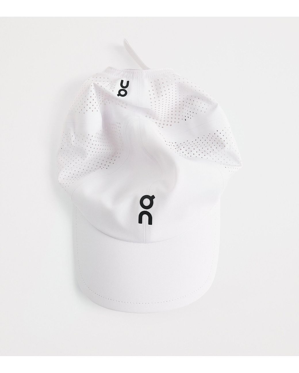On Shoes White Perforated Court Baseball Cap for men