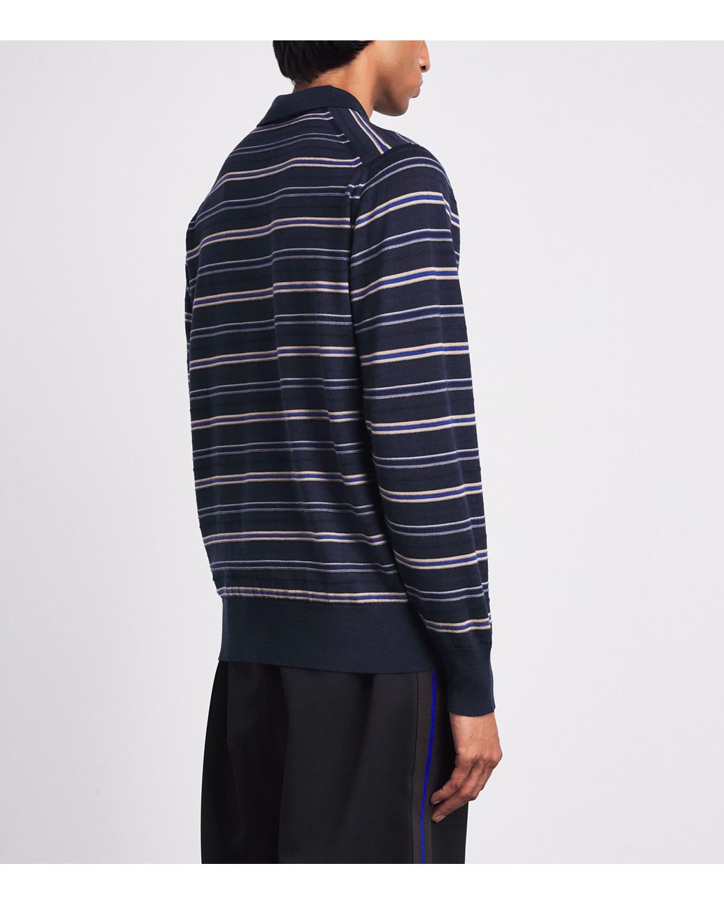 Wales Bonner Blue Cotton Beam Polo Shirt for men