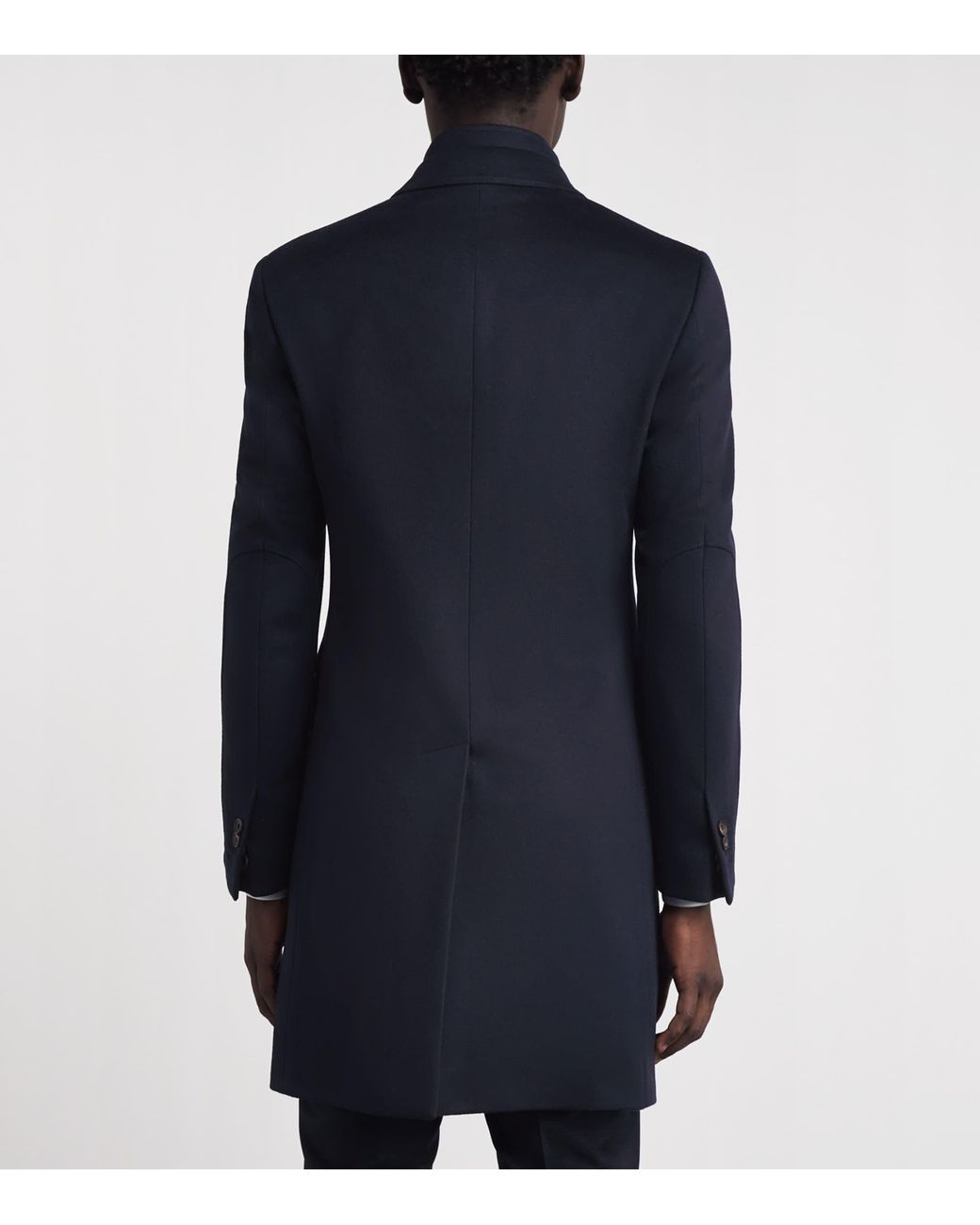 Corneliani Blue Virgin Wool Overcoat for men