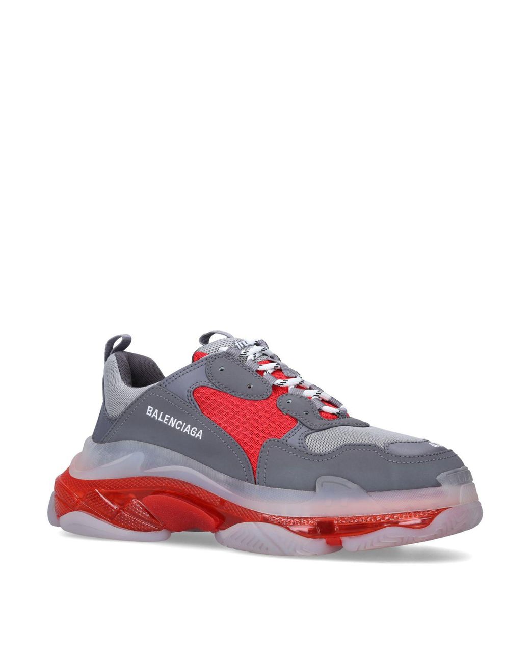 balenciaga triple s clear sole sneakers in navy blue