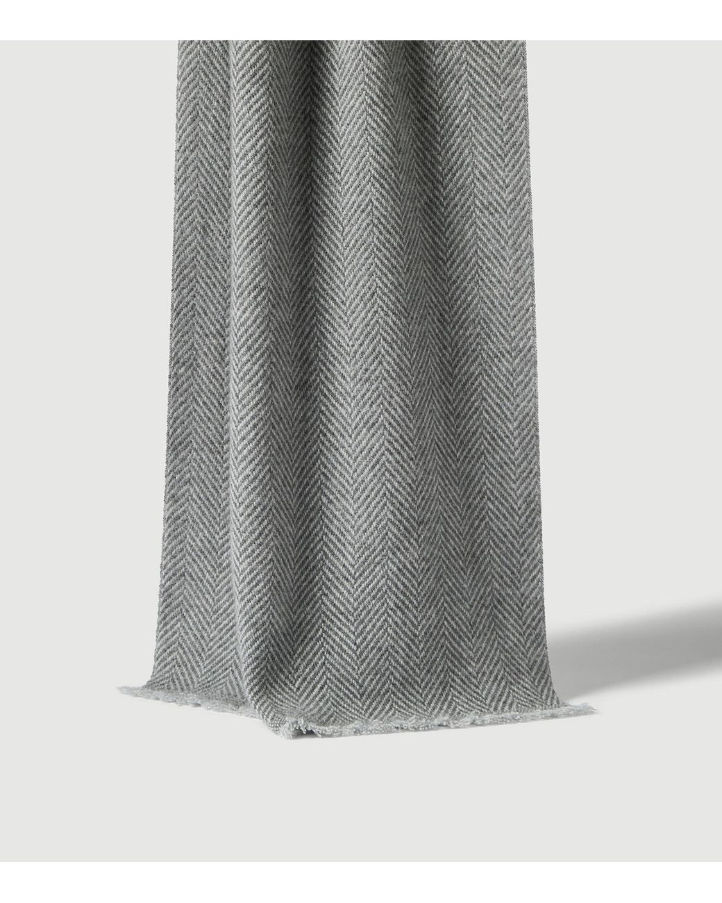 Brunello Cucinelli Gray Cashmere Chevron Scarf for men