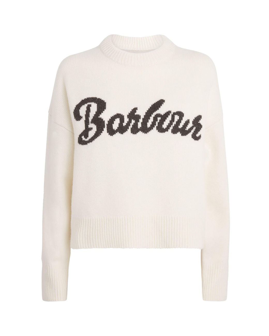 Barbour White Wool Ivybridge Sweater for men