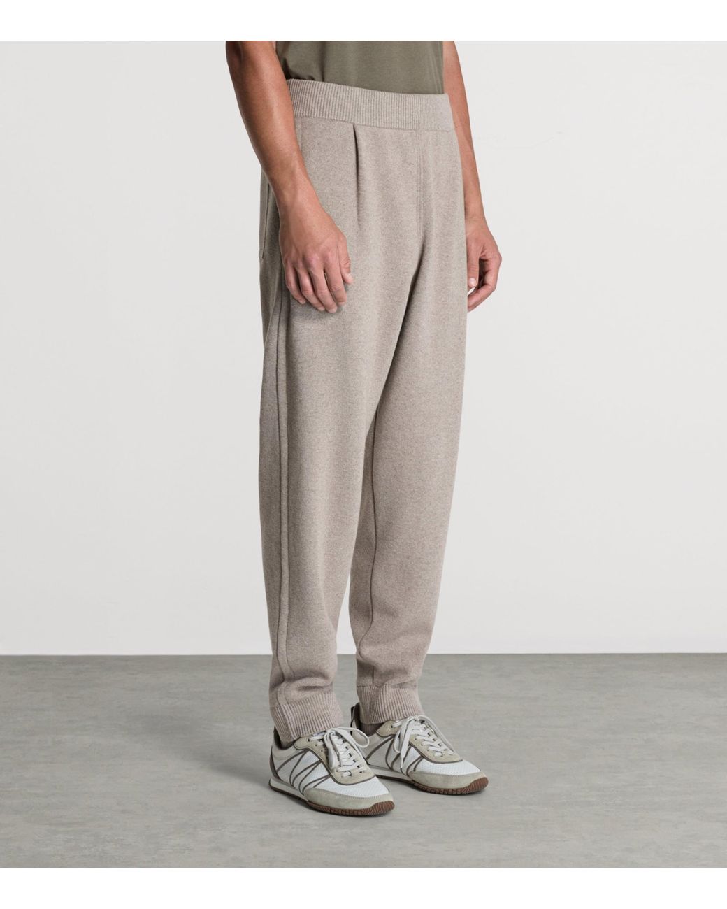 Dunhill Gray Cotton-Cashmere Athluxury Sweatpants for men