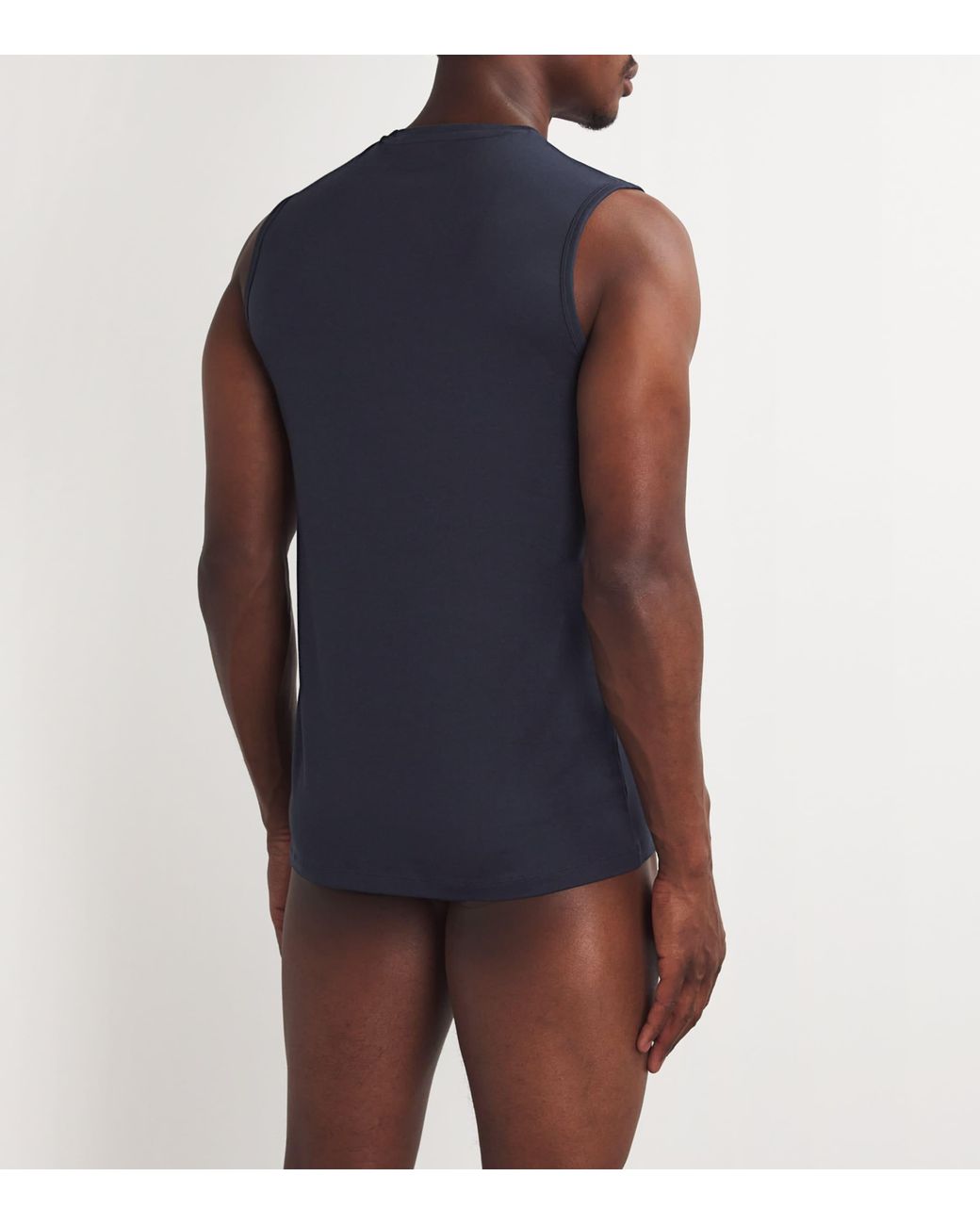 Falke Blue Cotton-Blend Daily Comfort Muscle Shirt for men
