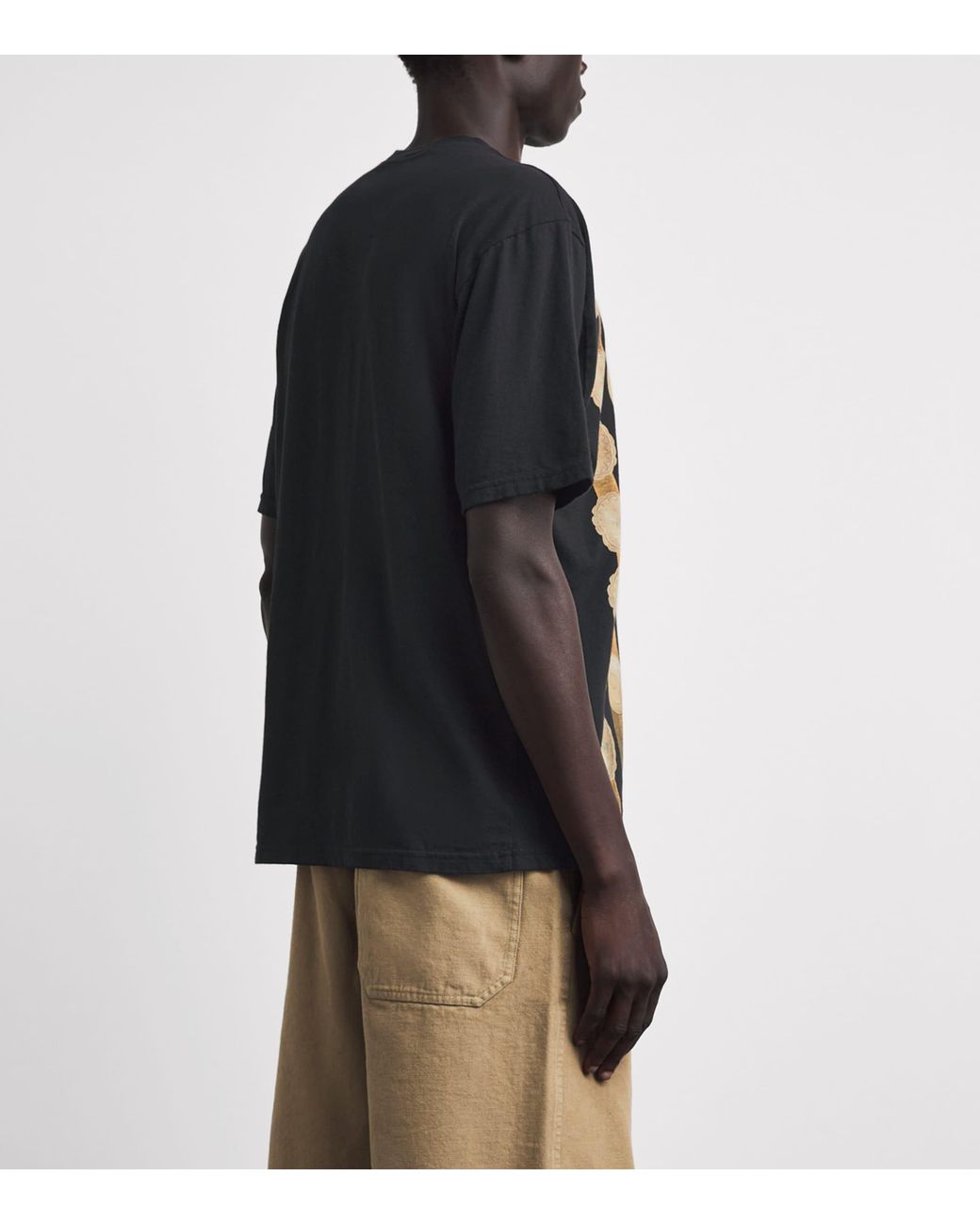 Kapital Black Cotton Curtain Concho T-Shirt for men