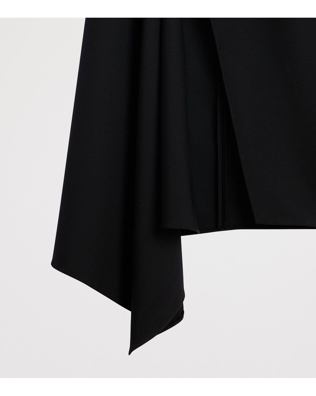Givenchy Black Wool Slashed Midi Skirt
