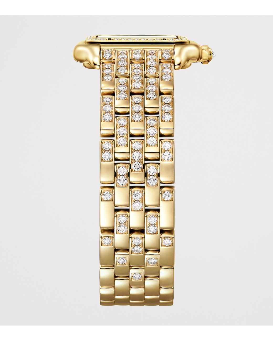 Cartier Metallic And Diamond Panthère De Watch