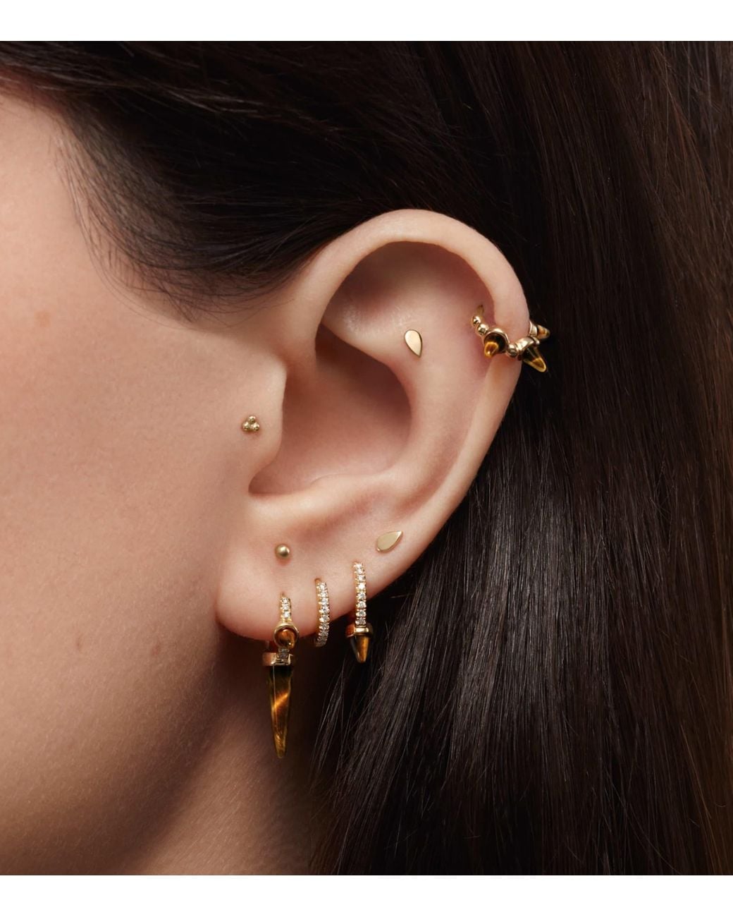 Maria Tash Black Ball Threaded Stud Earring