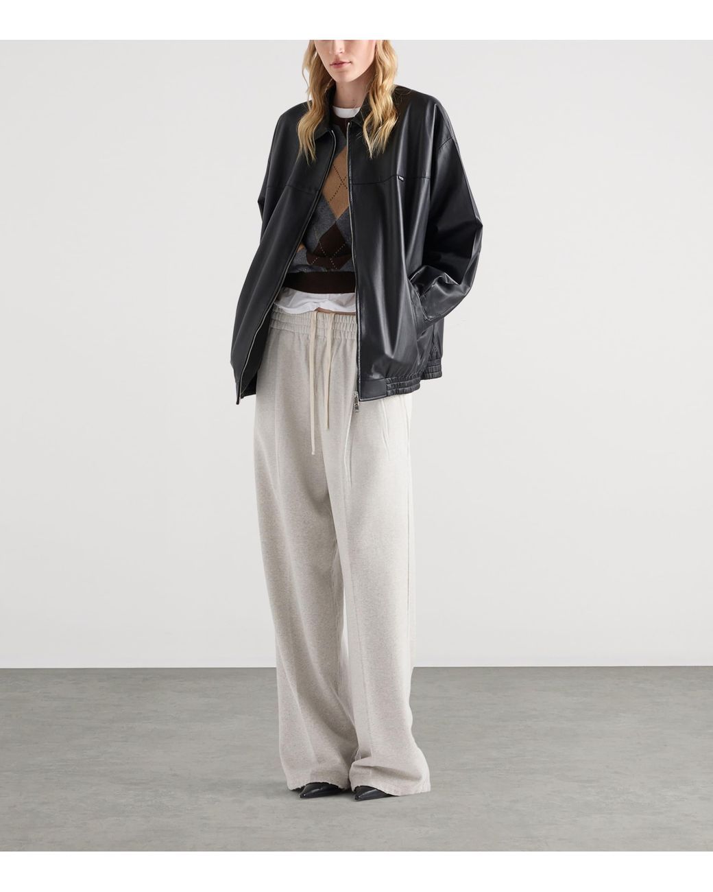 Prada White Cotton Wide-Leg Sweatpants