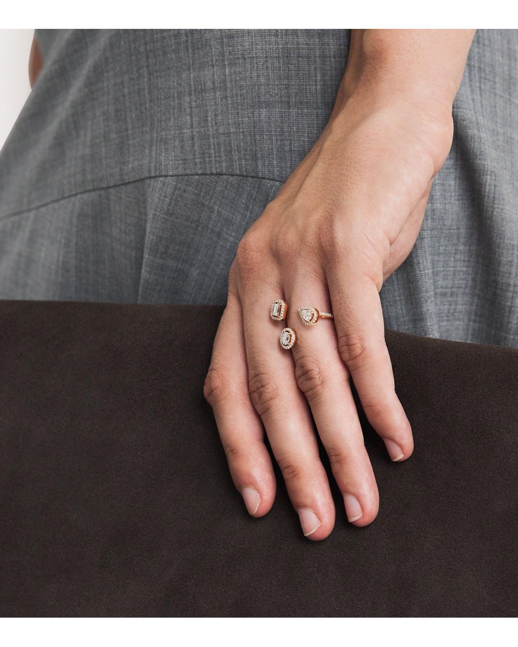 Messika Metallic And Diamond My Twin Ring