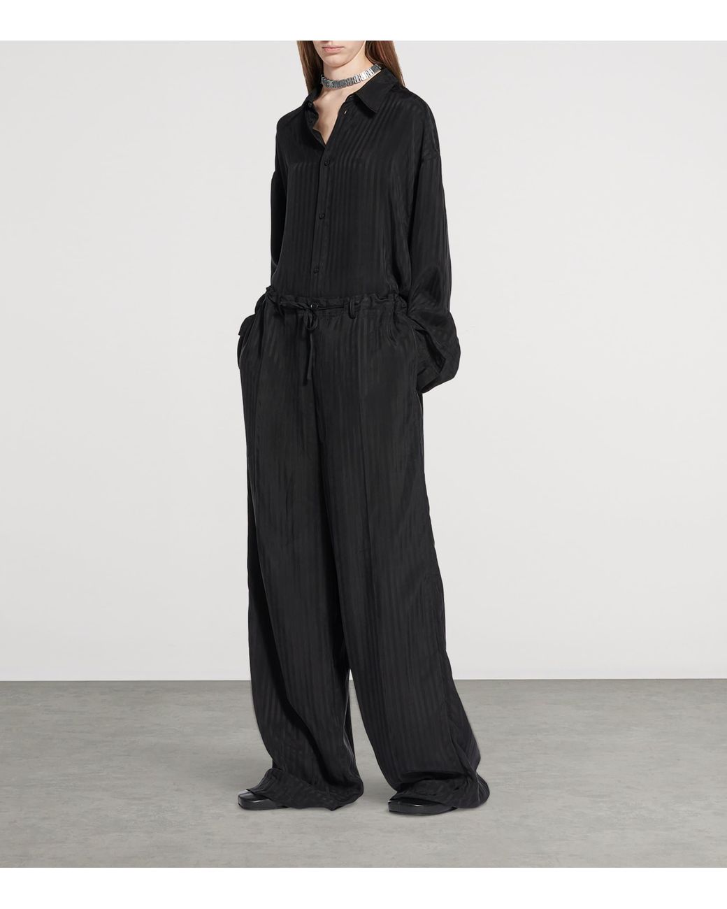 Balenciaga Black Fluid Tailored Trousers