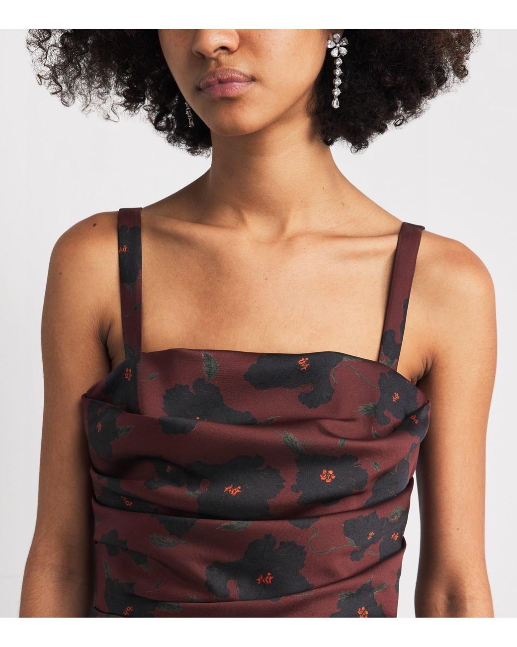 Emilia Wickstead Brown Jannie Maxi Dress