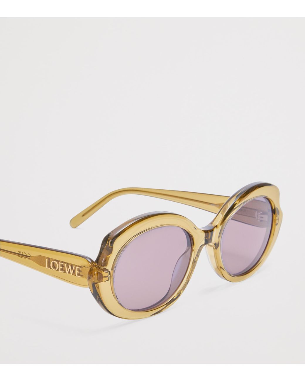 Loewe Pink Acetate Mini Oval Slim Sunglasses