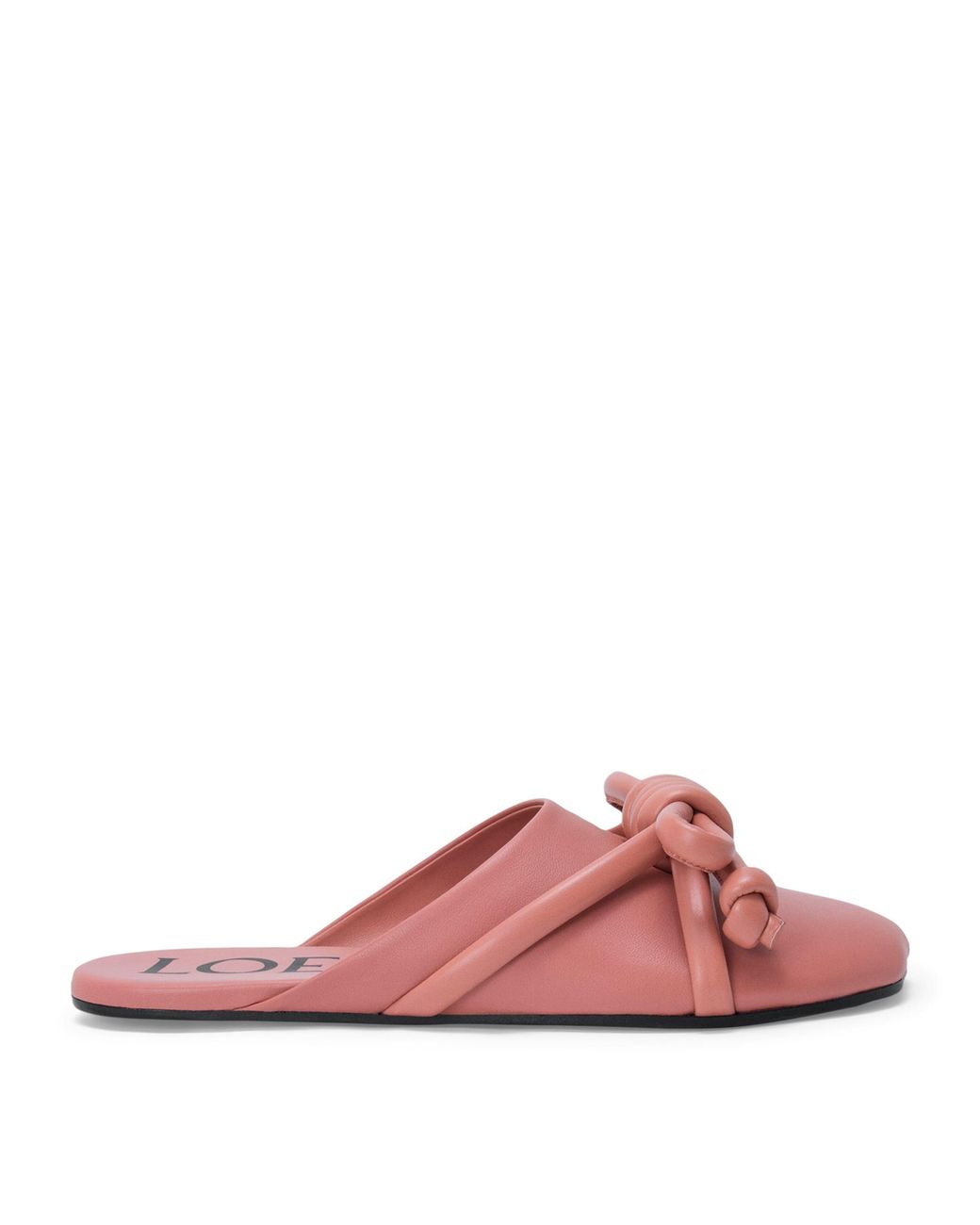 Loewe Pink Lambskin Flamenco Knot Mules
