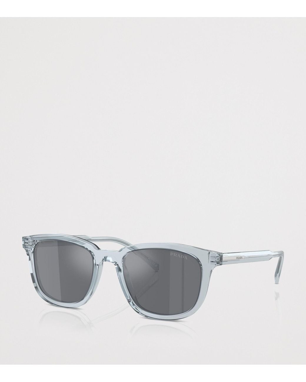 Prada Gray Acetate Pillow Sunglasses for men
