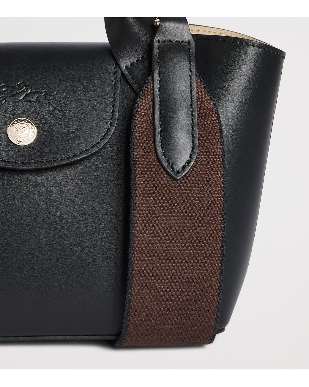 Longchamp Black Extra-Small Leather Épure Tote Bag
