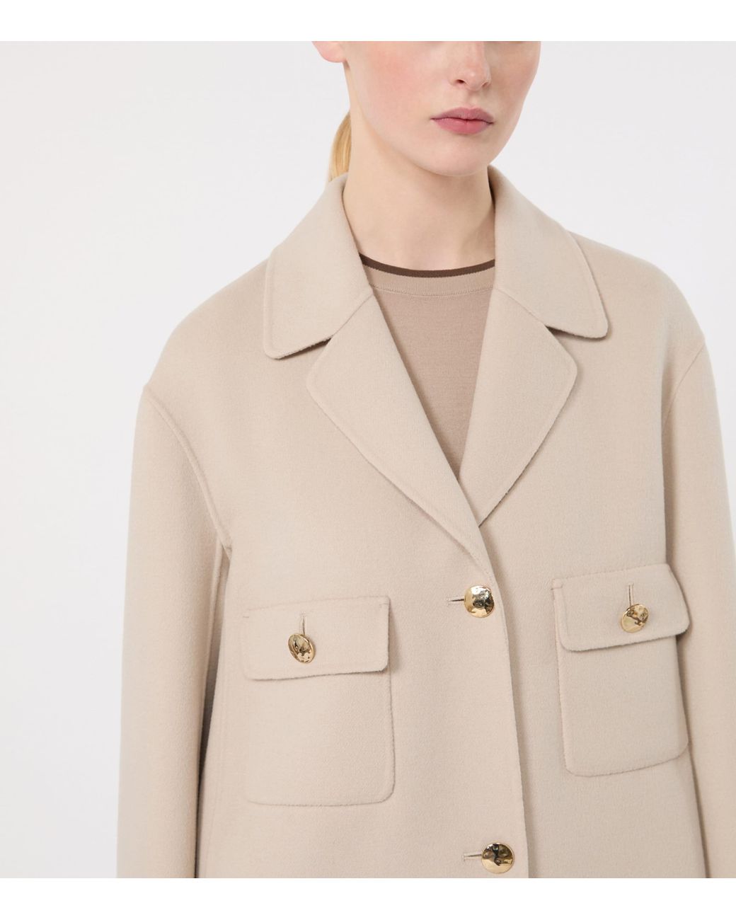 Max Mara Natural Virgin Wool Short Jacket