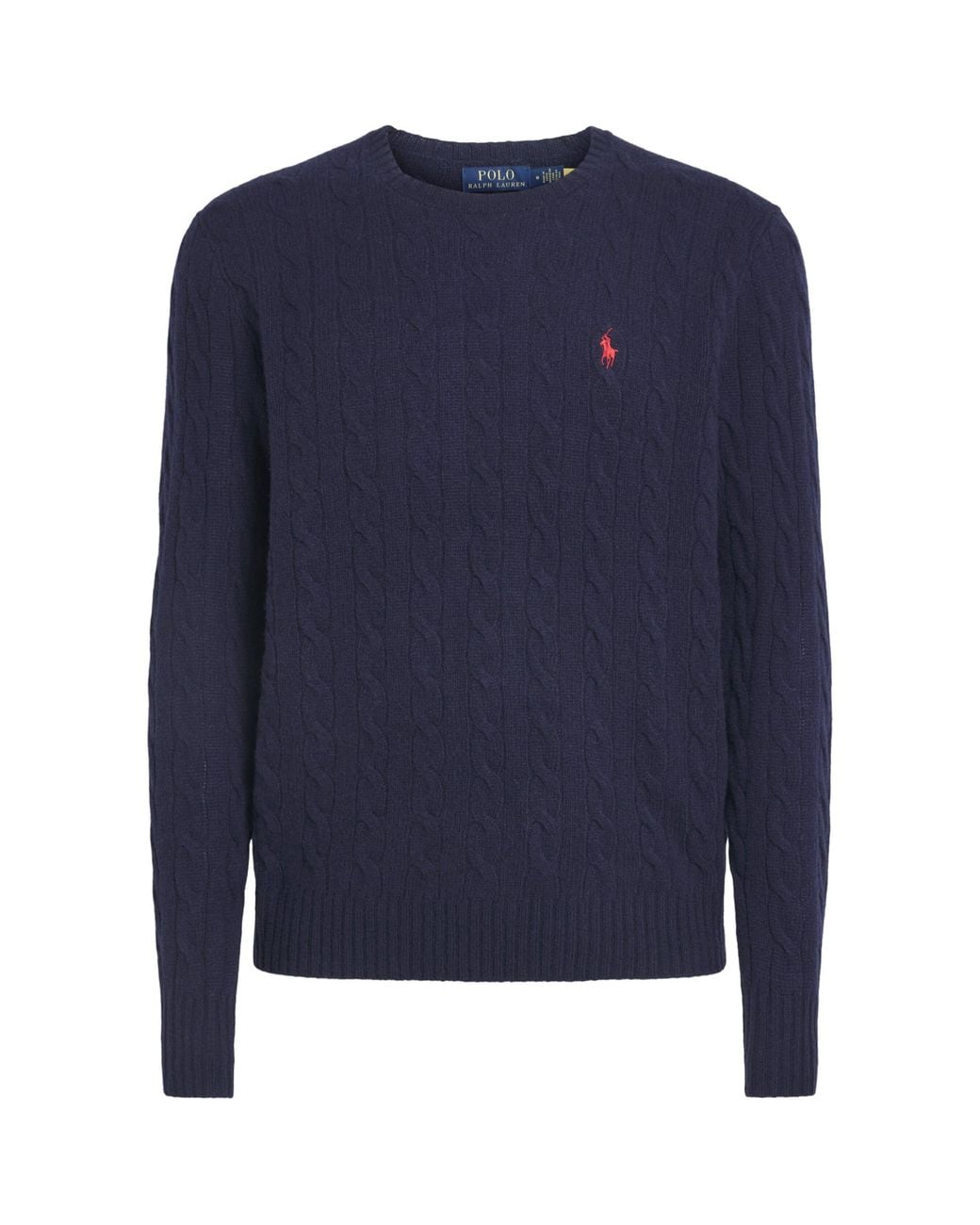 Polo Ralph Lauren Blue Wool-Cashmere Cable-Knit Sweater for men