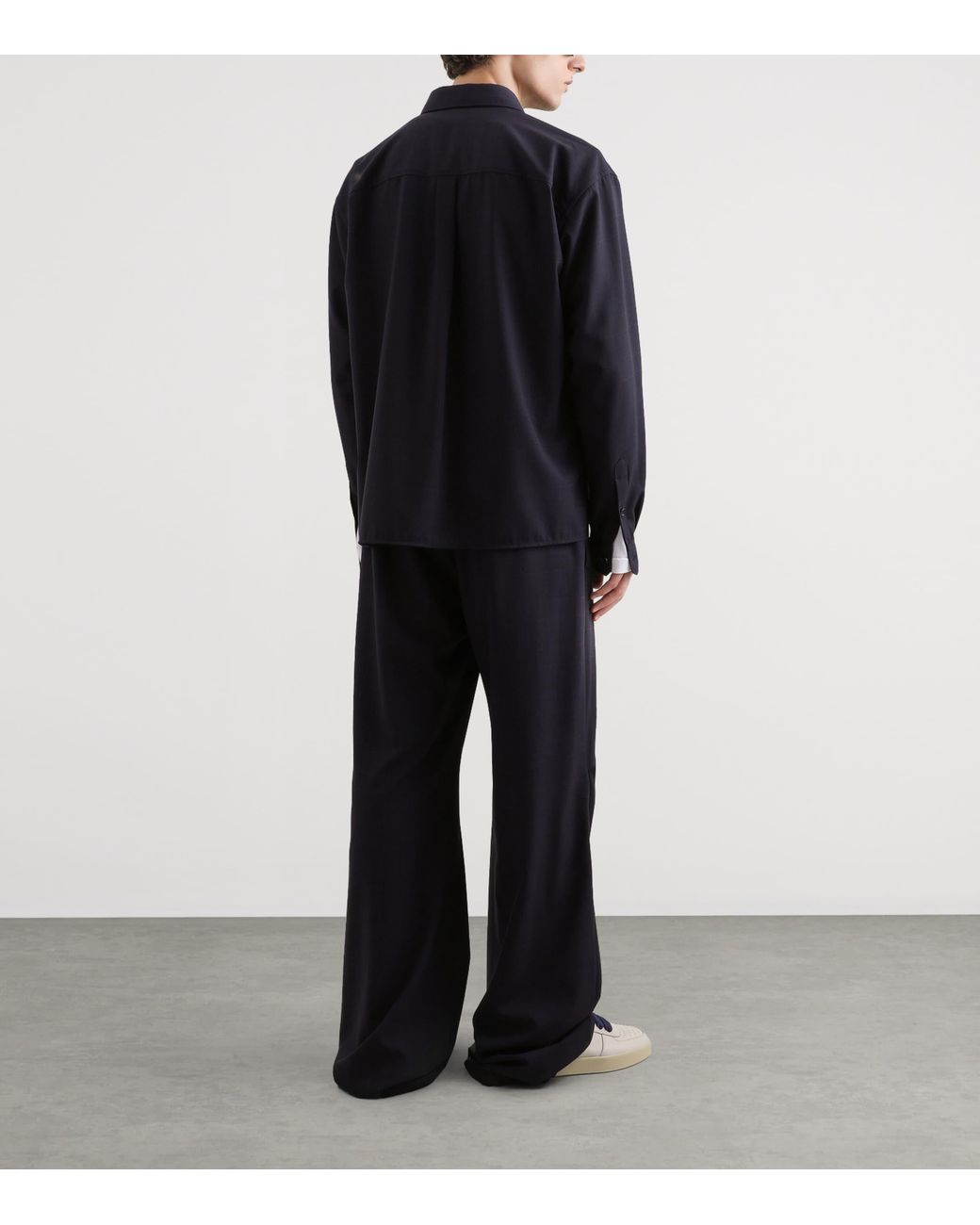 Dolce & Gabbana Blue Wool Check Shirt for men
