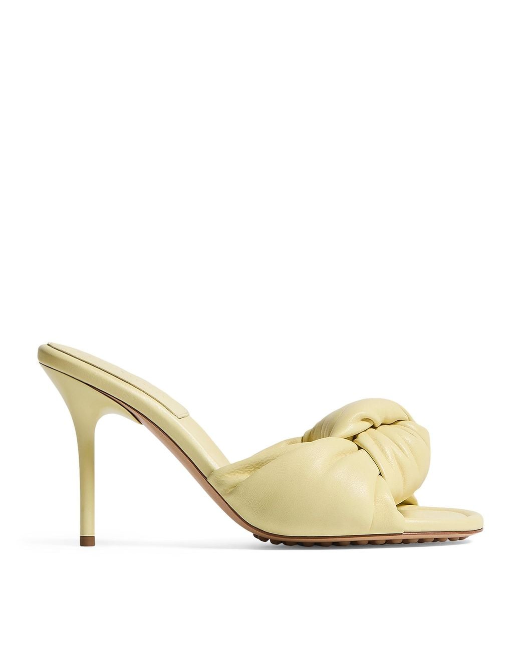 Bottega Veneta Natural Leather Knot Cherry Mules 90