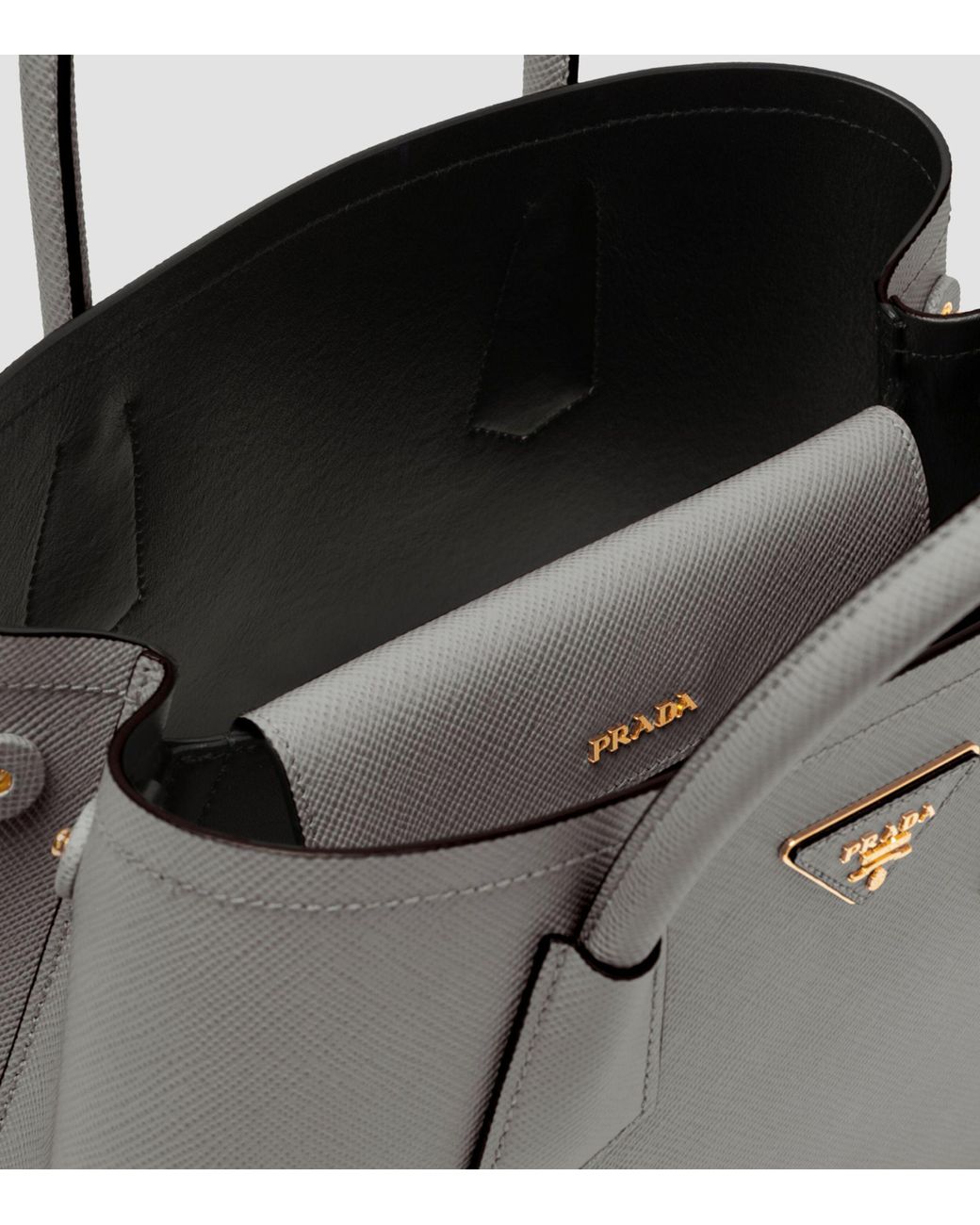 Small Saffiano Leather Double Prada Bag