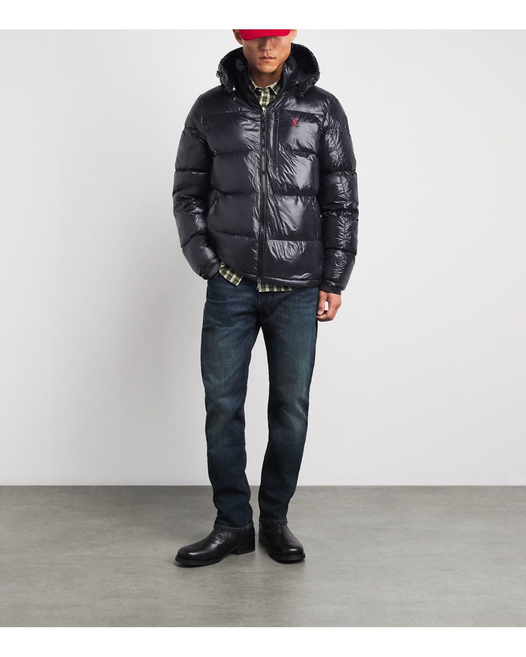 Polo Ralph Lauren Gray Down Glossed Gorham Jacket for men