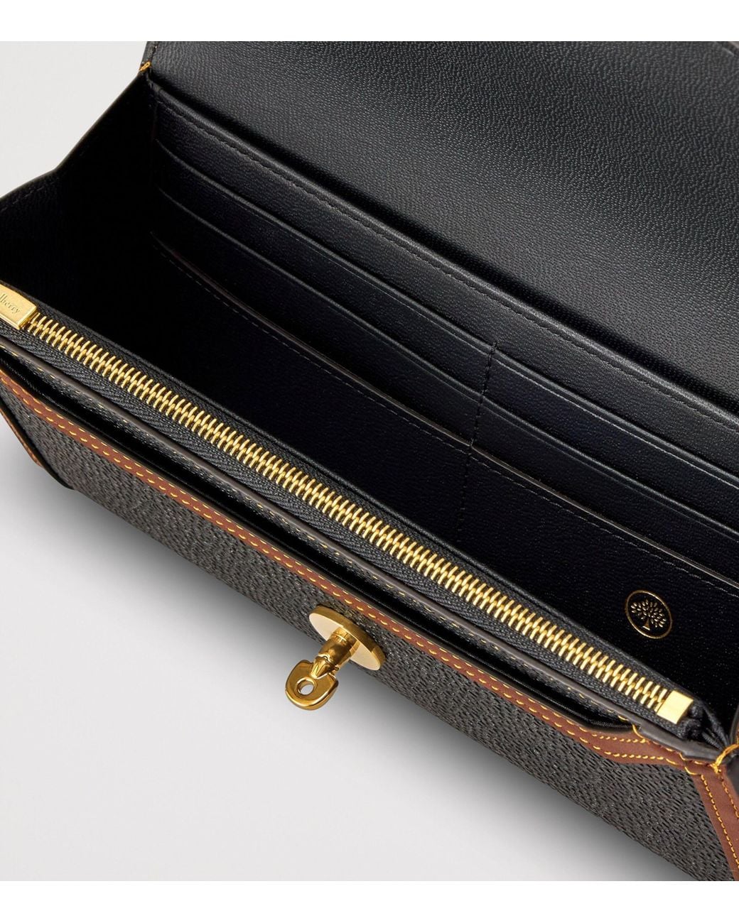 Mulberry Black Scotchgrain Darley Wallet