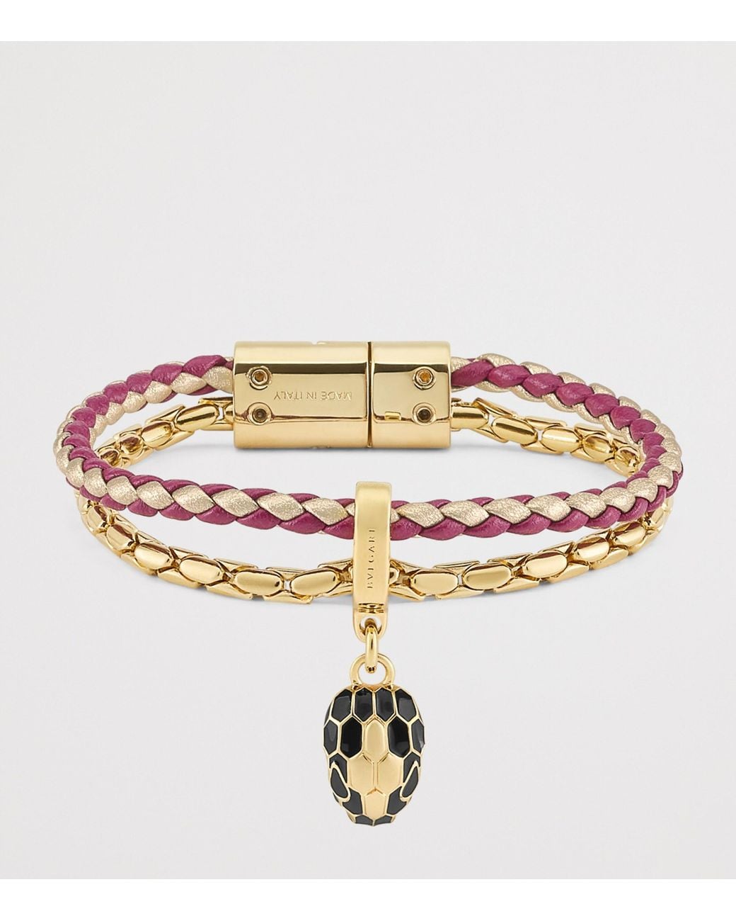 BVLGARI Metallic Leather Serpenti Forever Bracelet